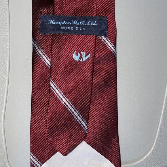 Hampton Hall Ltd Mens Formal Necktie 55"Lx3.25"W Navy Neck Tie Pure Silk - Picture 5 of 7